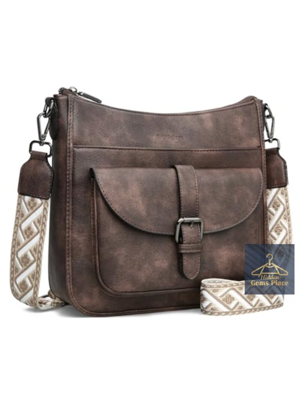Anti Theft Faux Leather Hobo Crossbody Bag Women Adjustable Strap